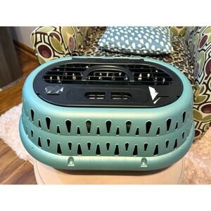 Black & Green Top Load Hard Sided Pet Carrier